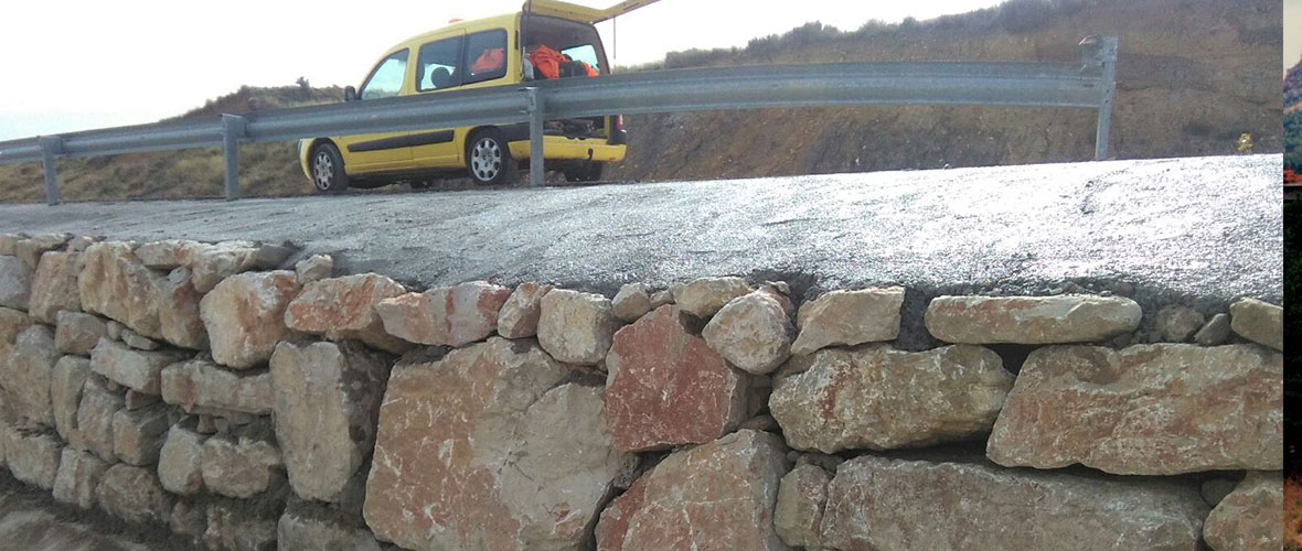 Muro de piedra Escollera.